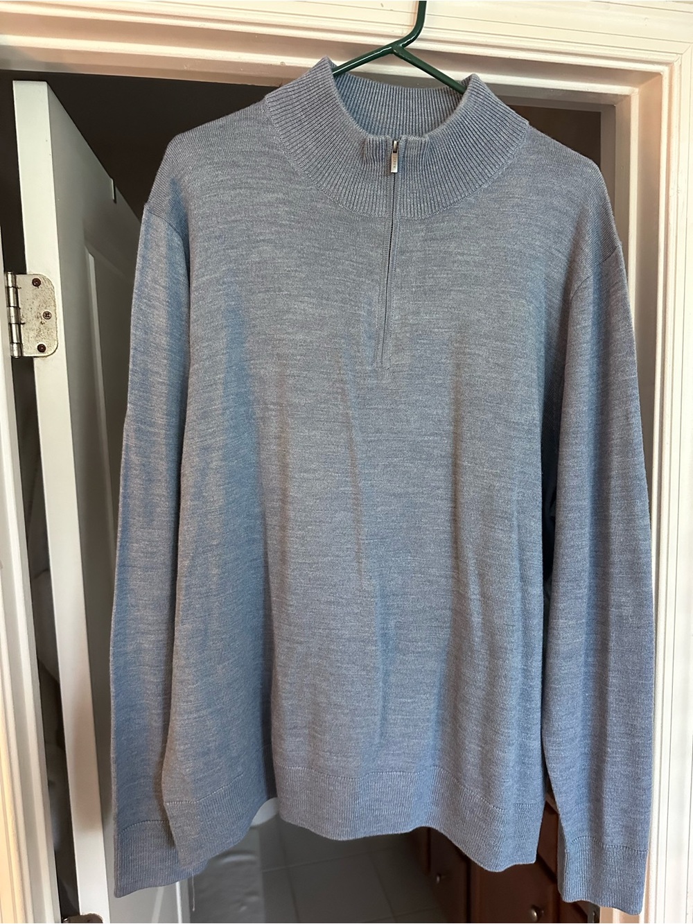 J. Crew Light Blue Quarter-Zip Men's Sweater